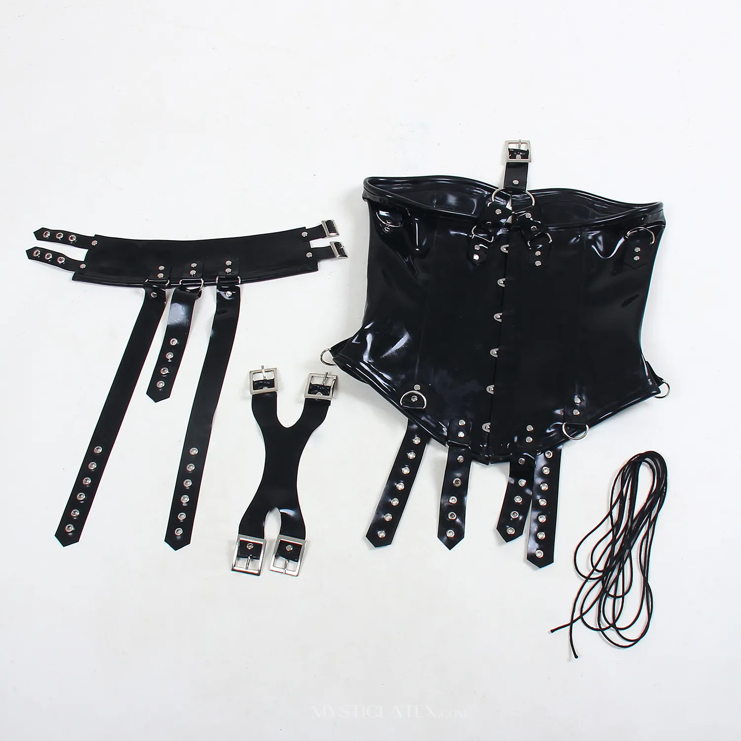 Natural Latex Erotic Bondage Neck Cover Belt Girdles Free Size
