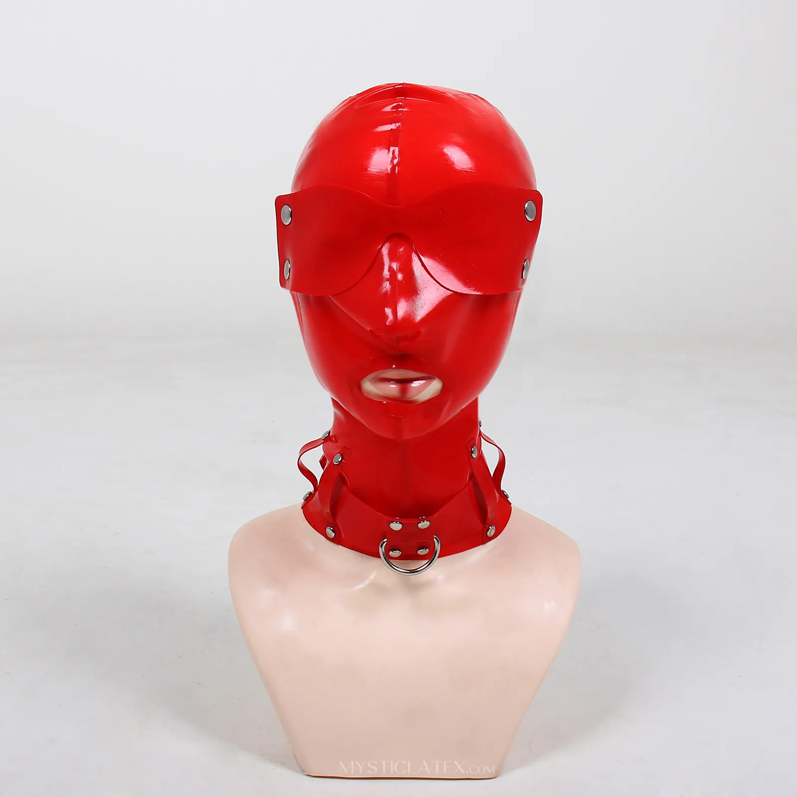 Natural Latex Mask Sexy Bondage Head Cover