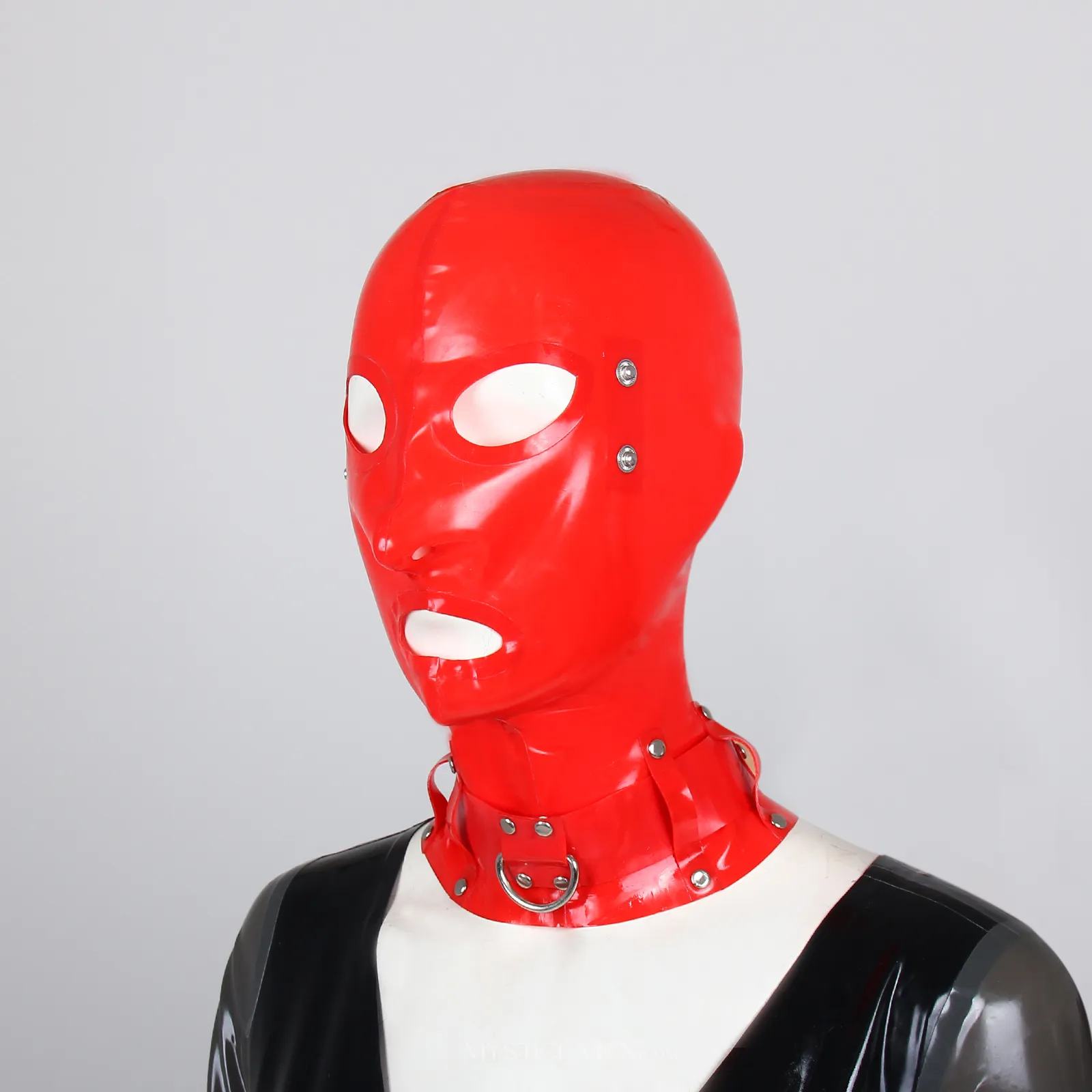 Natural Latex Mask Sexy Bondage Head Cover