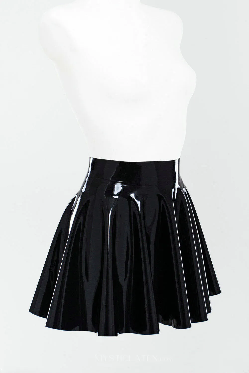 Women Nature Latex Black Mini Skirt Sexy Gummi Summer Mini Latex Skirt