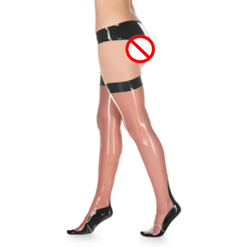 Sexy Transparent Latex Stockings Latex Rubber Fetish Stockings Handmade