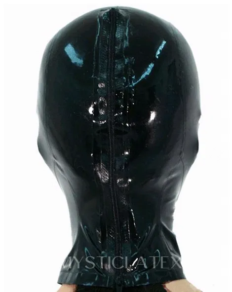 Latex Hood Mask Costumes Red Latex Mask Fetish Eyes Open Nose Holes for Adults Rubber Hoods Handmade