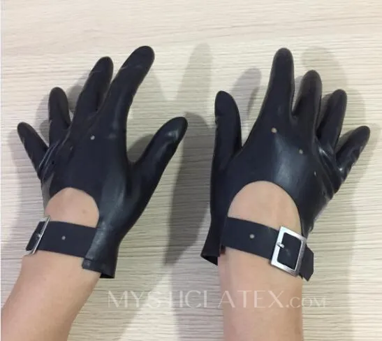 Natural Latex Short Gloves Wrist Buckle Customzie for Women and Men