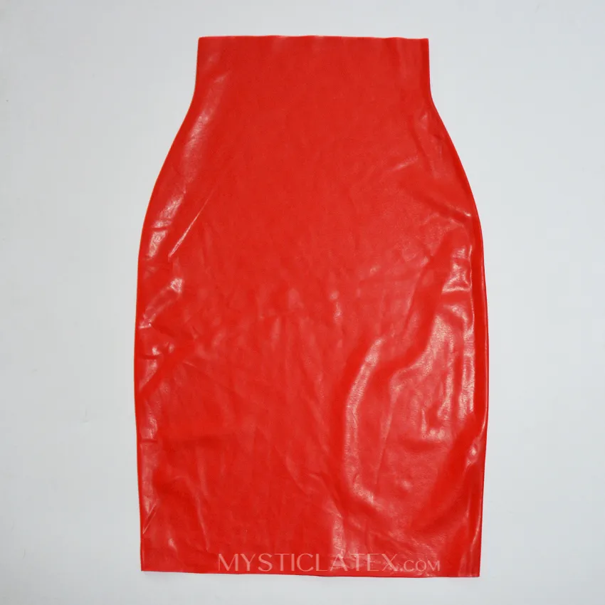 Red Nature Latex Skirt Woman Sexy Rubber Short Skirts Latex Skirts