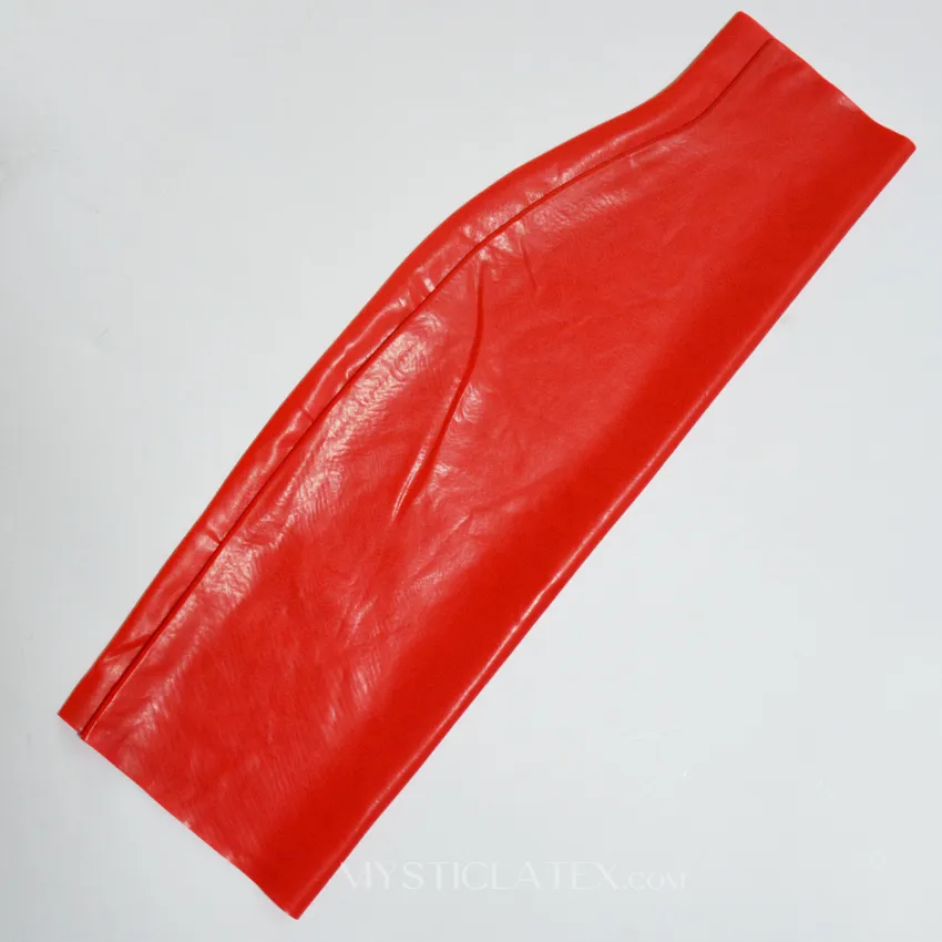 Red Nature Latex Skirt Woman Sexy Rubber Short Skirts Latex Skirts