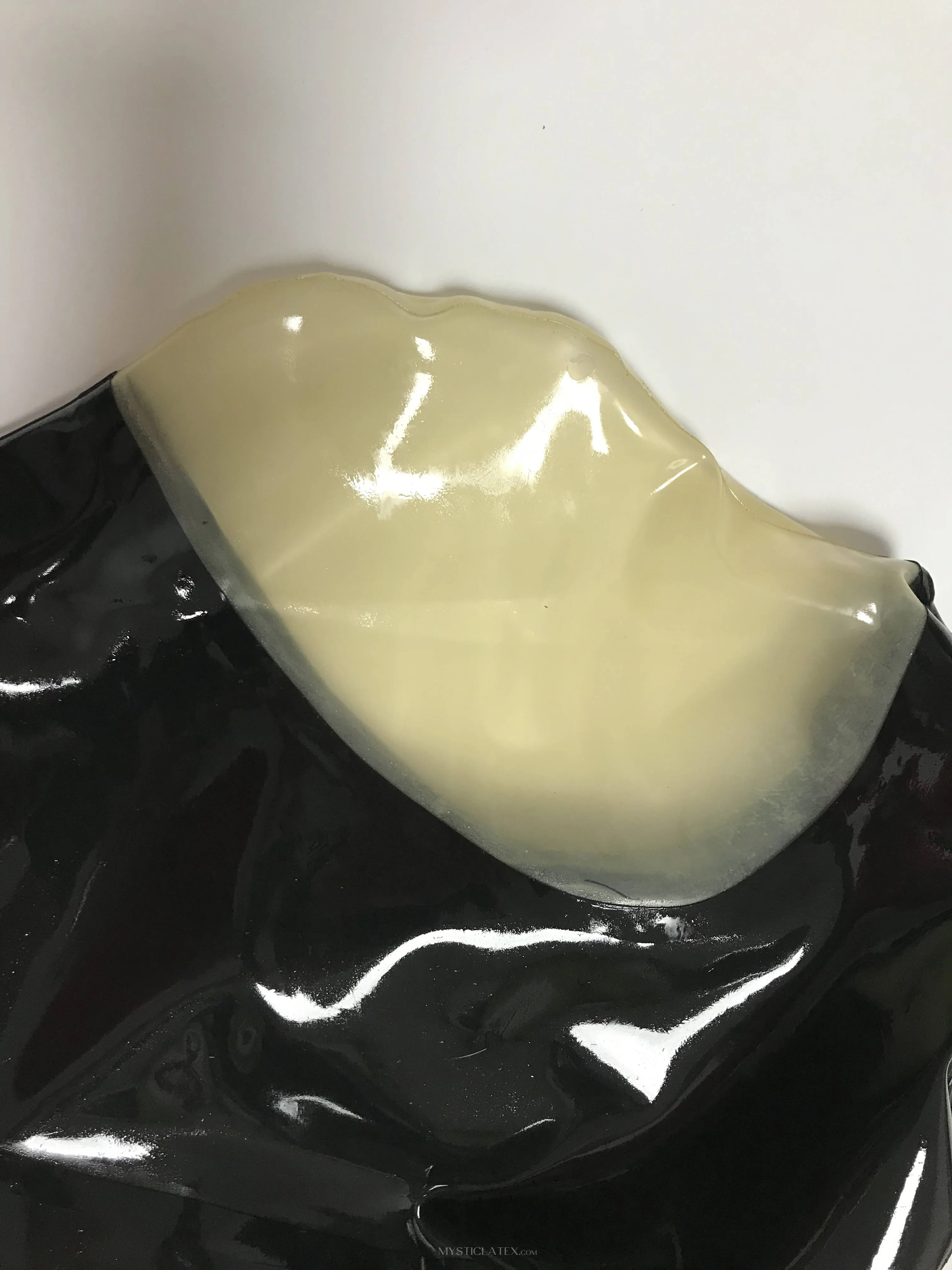 Transparent Natural Latex Hood Mask Breath Control Sexy Latex Hoods