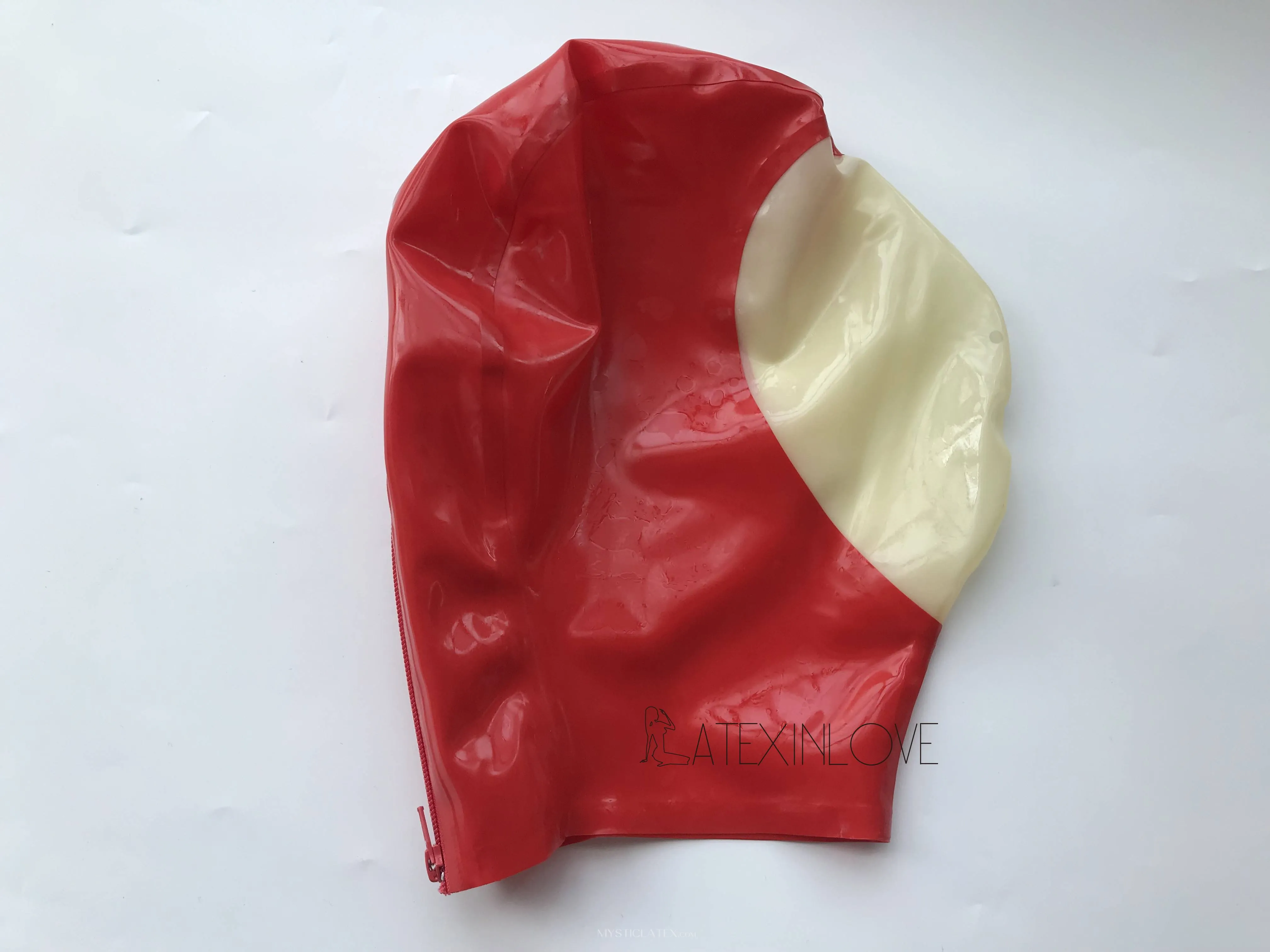 Transparent Natural Latex Hood Mask Breath Control Sexy Latex Hoods