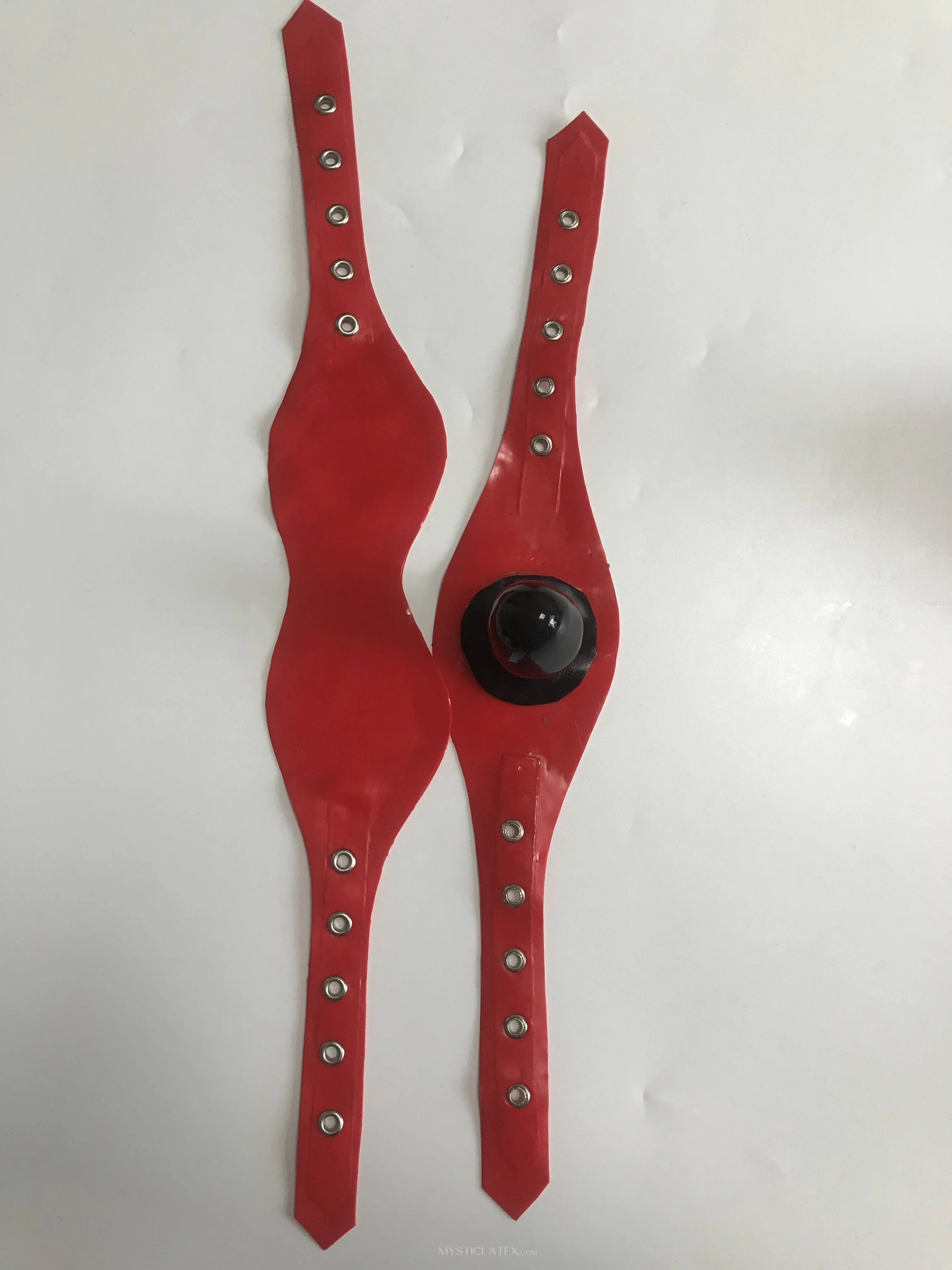 Natural Latex Hood Sexy Mask Rubber Blindfold with Mouth Teeth Gag