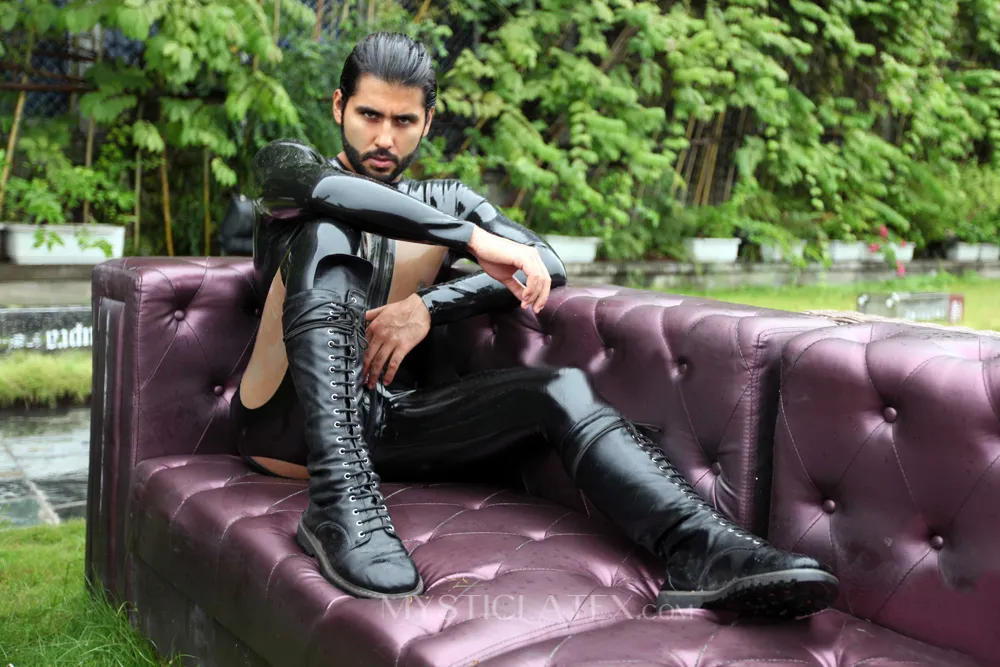 Wait You Latex Clothing Men Latex Catsuit