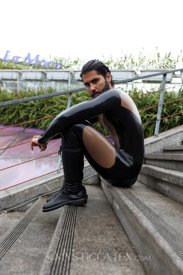 Wait You Latex Clothing Men Latex Catsuit