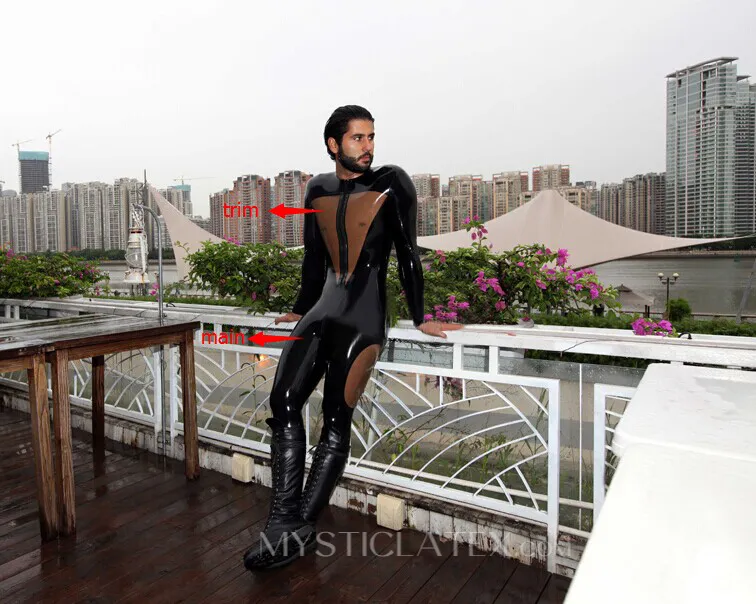 Wait You Latex Clothing Men Latex Catsuit