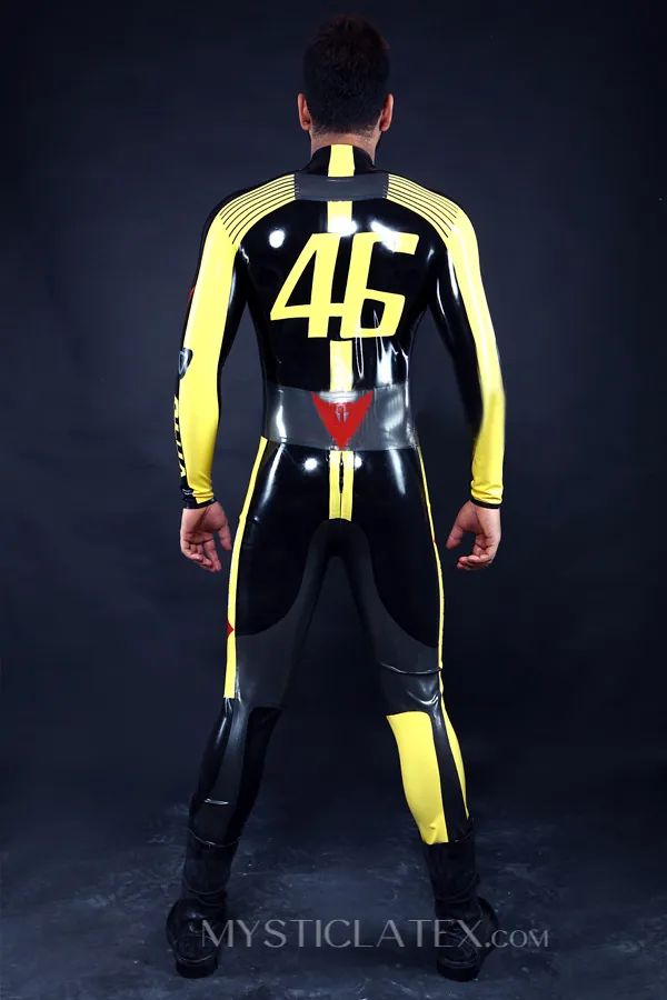 Men Biker Latex Catsuit 46