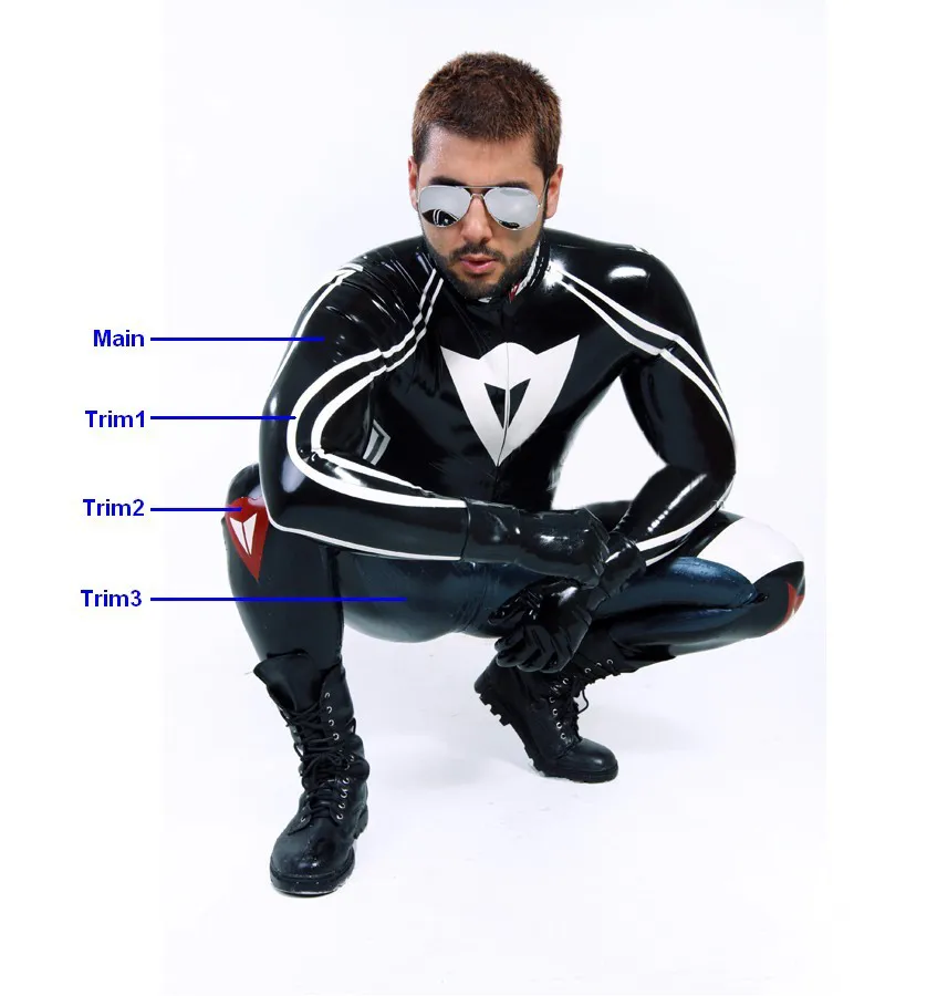 Motorrad Racer Suit Latex Catsuit