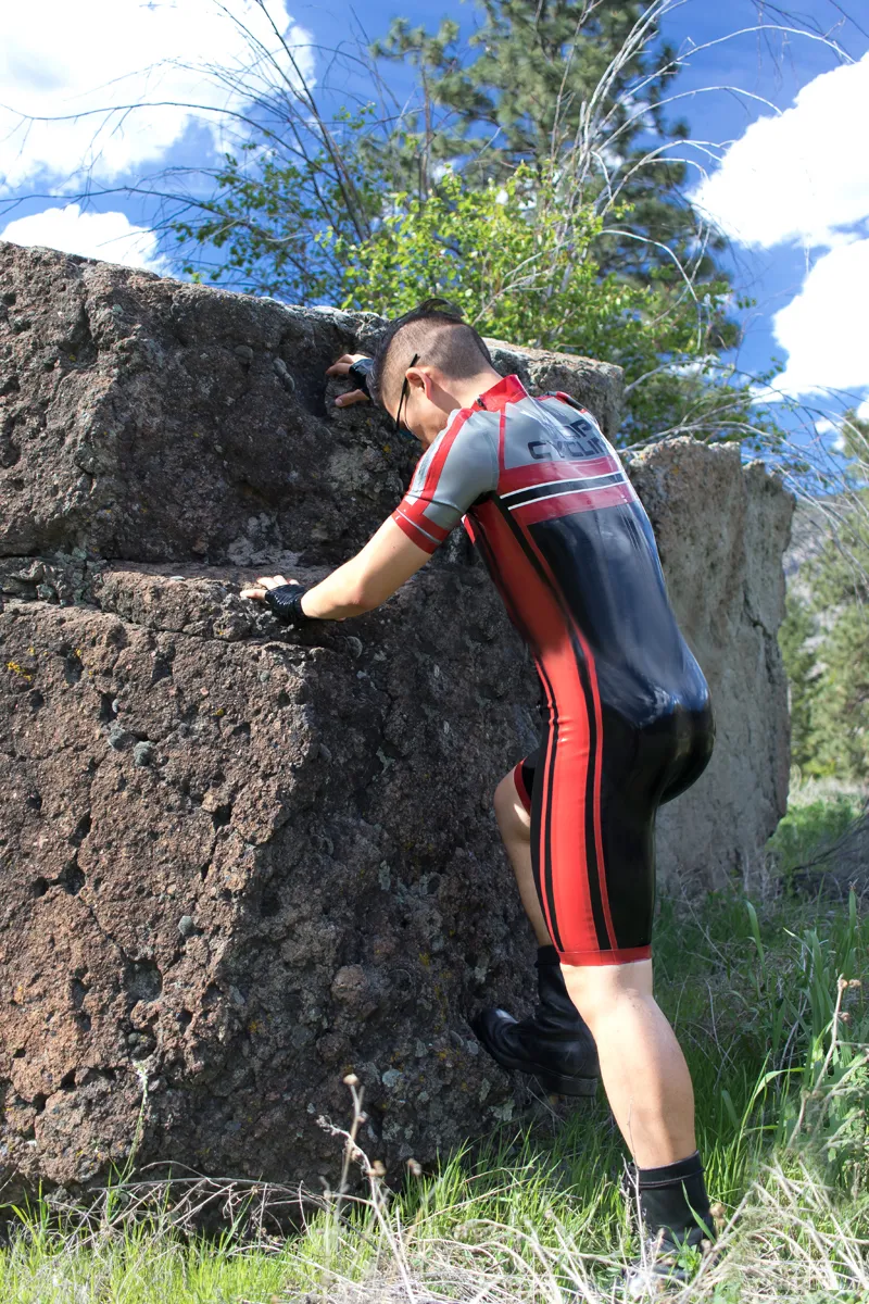 Latex Bodysuit Fashion Latex Clothing Jerseys with Cod piece