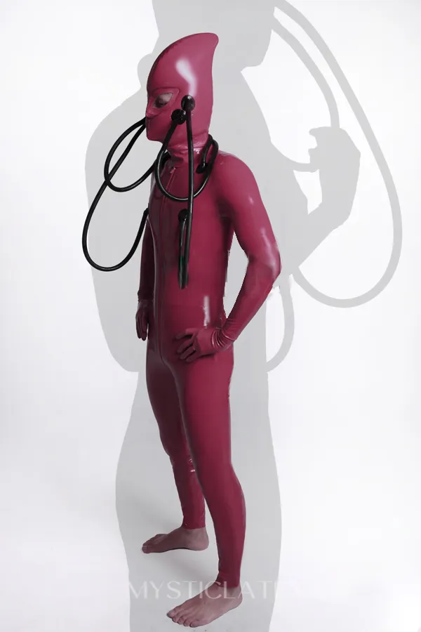 Outer Alien Catheter Costume Latex Catsuit