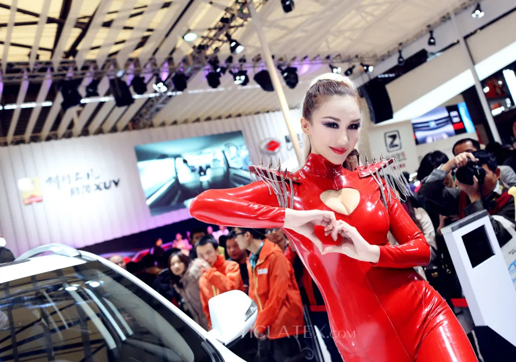 Women Latex Clothing Chest Leakage Moto Girl Slim Latex Catsuit