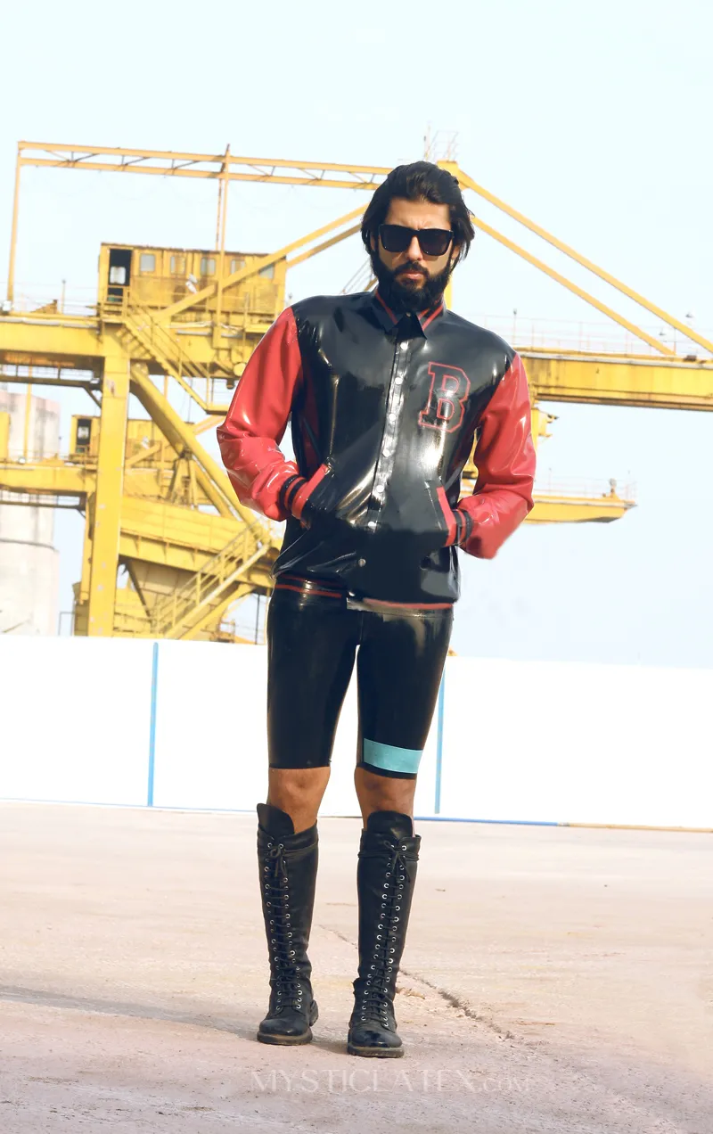 Men University Team Latex Jacket