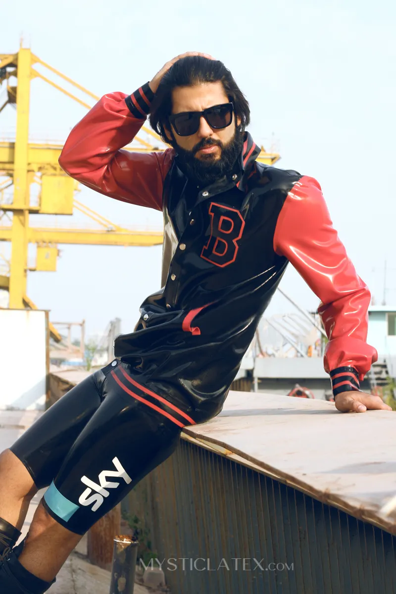 Men University Team Latex Jacket