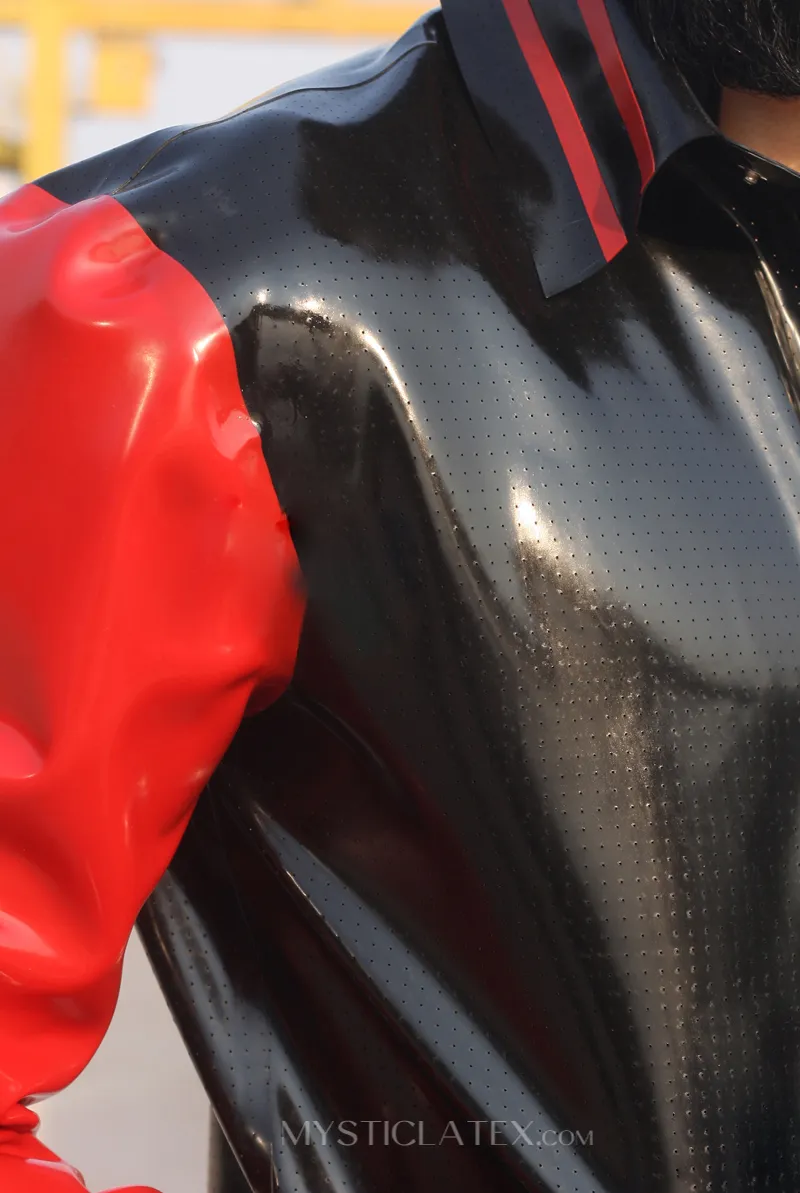 Men University Team Latex Jacket