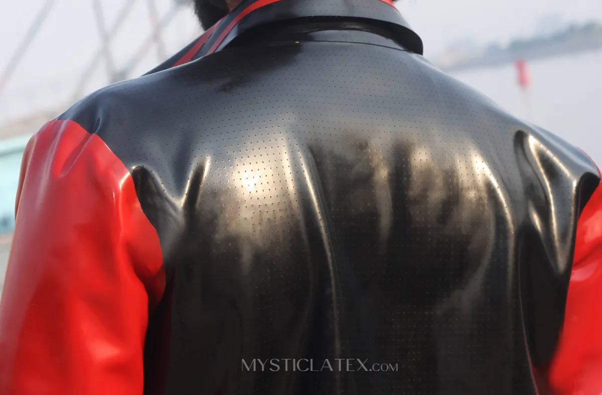 Men University Team Latex Jacket