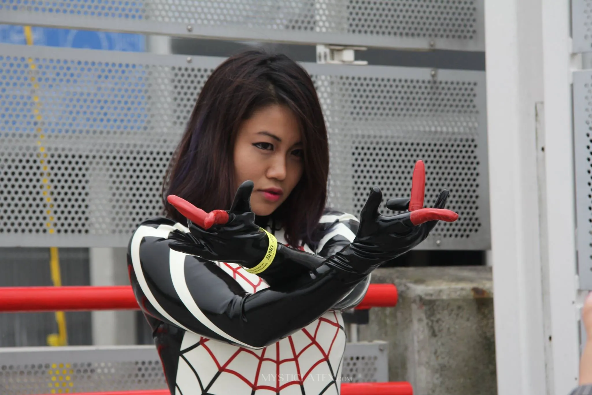 Women Latex Clothing Latex Spidey Catsuit