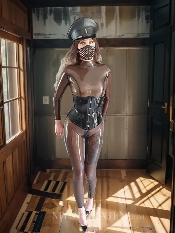 Women Latex Clothing Transparent Combination Chimera Latex Catsuit