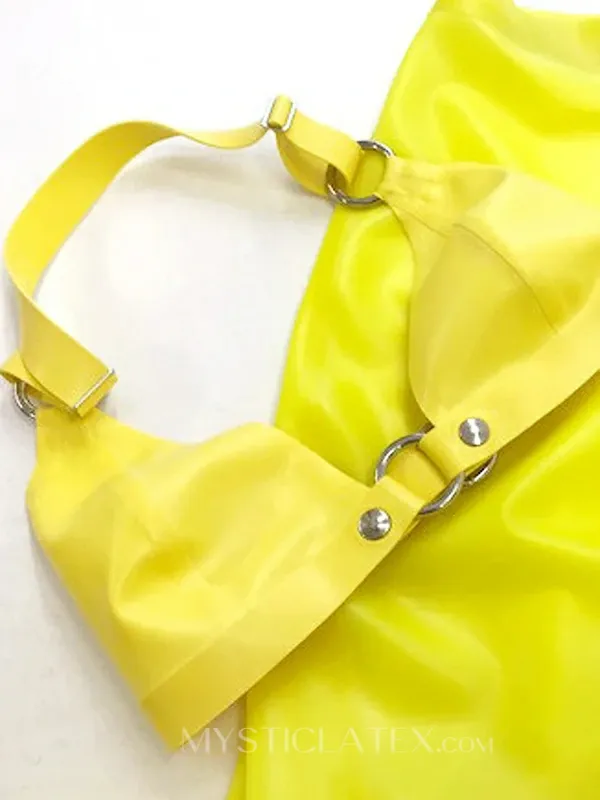 Women O Ring Bikini Latex Top