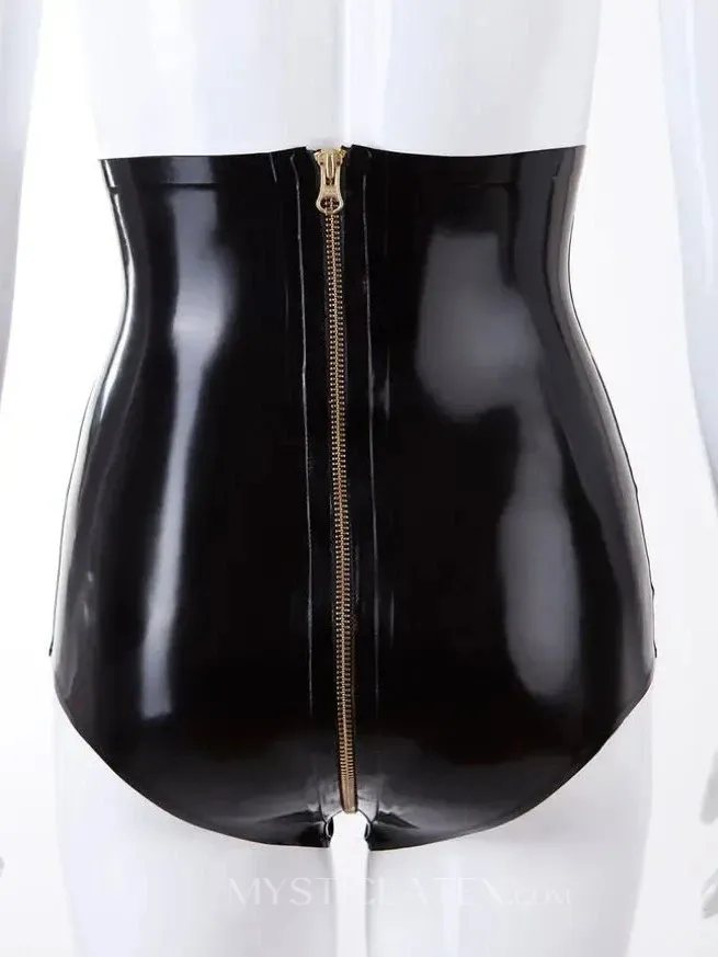 Women Full Zipper High Waist Shorts