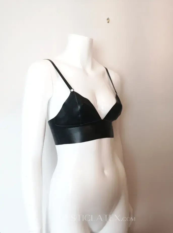 Women Bralette Latex Bra