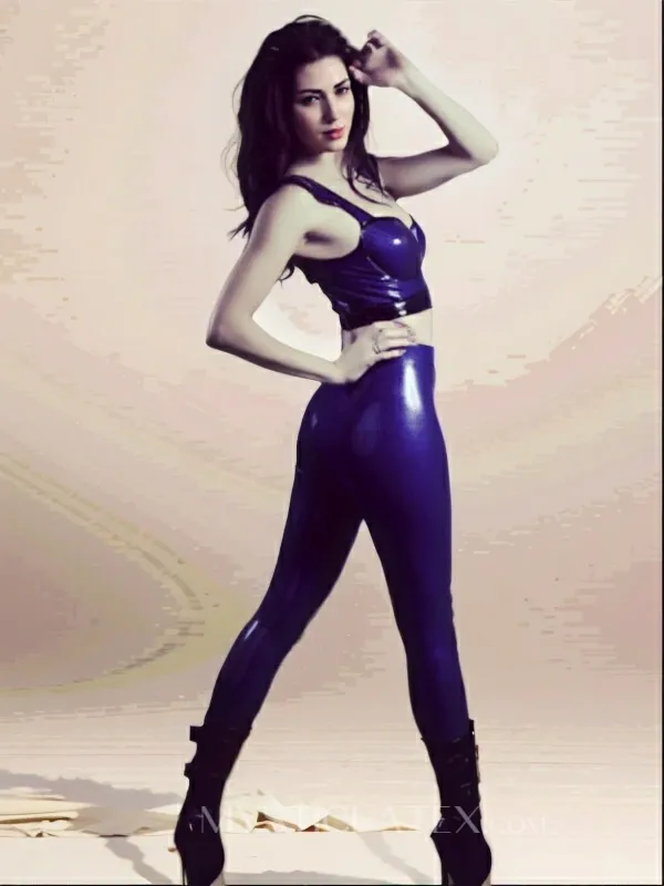 Puff Sleeves Low Back Latex Short Tops