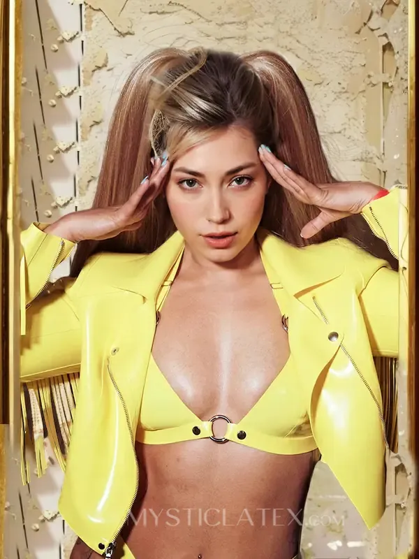 Women O Ring Bikini Latex Top