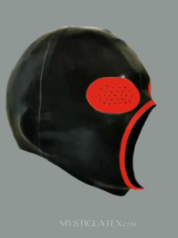 Latex Exterminator Mask Highlighted Mesh Eyes