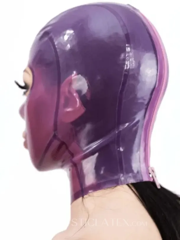 Latex Hood Translucent with Back Zipper