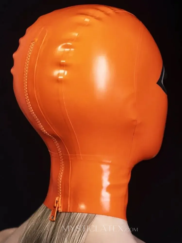 Sexy Mask Back Zipper and Contrasting Eyes Mouth Latex Mask