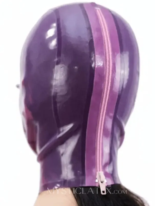 Latex Hood Translucent with Back Zipper
