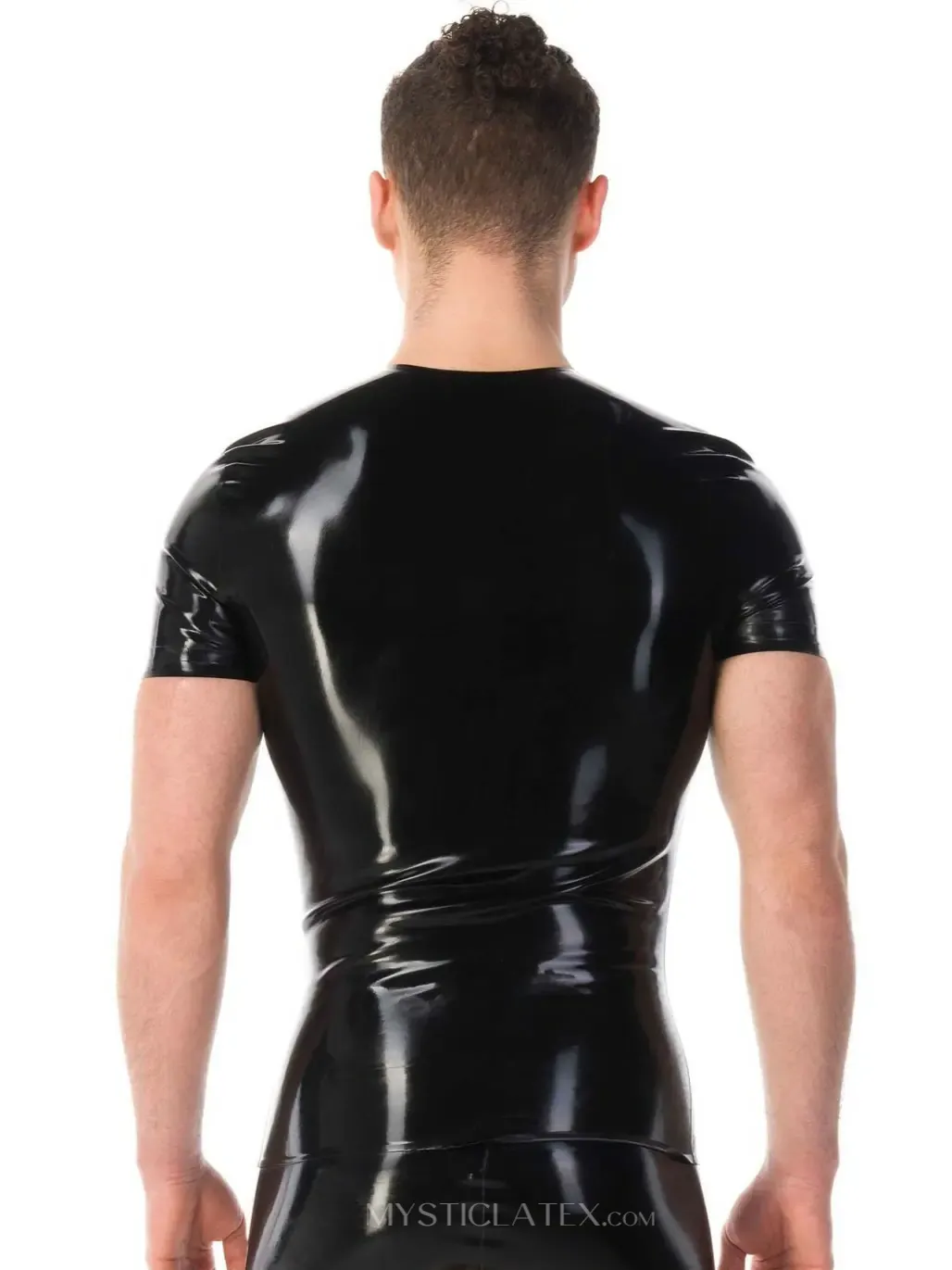 Classic Latex Sailors Anchor Pattern Translucent Blue T-shirt