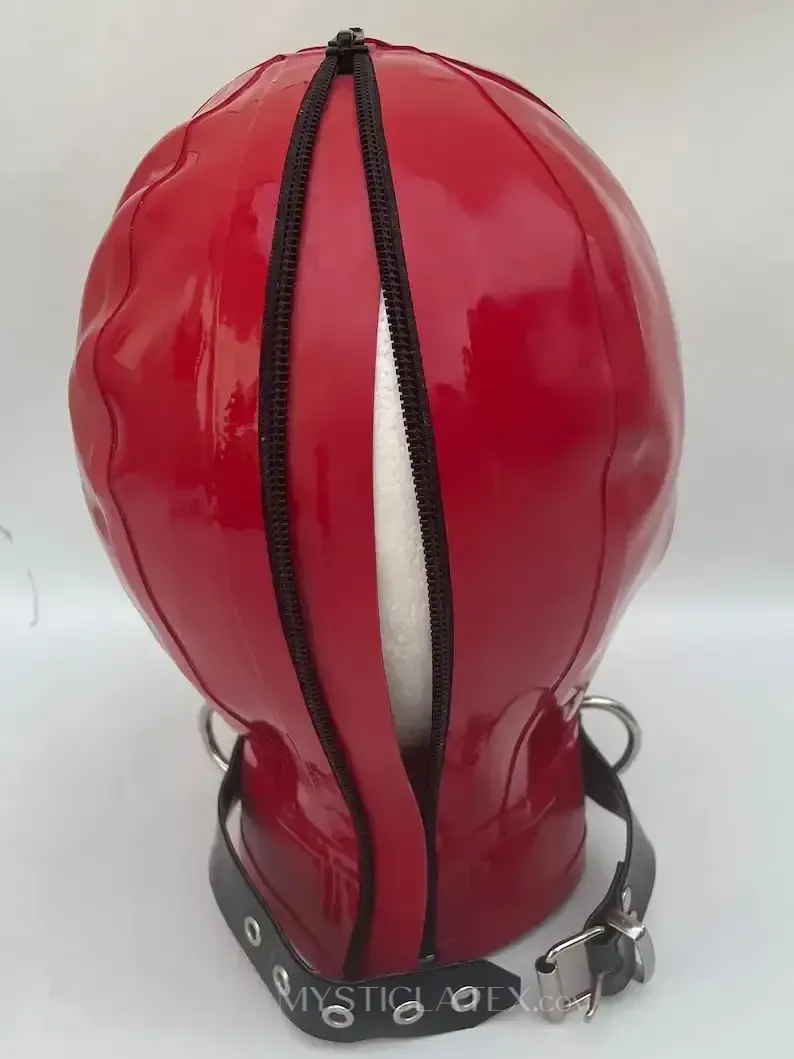Mask Open Eyes Open Mouth Nostril Latex Hood