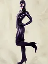 Natural Latex Clothing Full Body Open Eyes Open Mouth Latex Catsuit