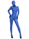 Rubber Clothing Blue Eyes Opened Mouth Opened Latex Catsuit