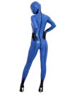Rubber Clothing Blue Eyes Opened Mouth Opened Latex Catsuit