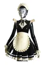 Rubber Fetish Sexy Tight Lingerie Cross-dresser Maid Dress
