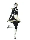 Rubber Fetish Sexy Tight Lingerie Cross-dresser Maid Dress