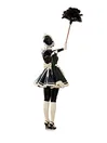 Rubber Fetish Sexy Tight Lingerie Cross-dresser Maid Dress