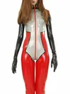 Rubber Fetish Latex Clothing 3D Fake Breast Asphyxiation Bondage Full Body Catsuit