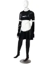 Natural Latex Clothing Round Neck Long Sleeves Erotic Bondage Vacuum Tights with Apron
