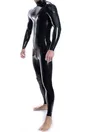 Sexy Black Full Body Bodysuit Unisex Latex Rubber Clothing Fetish Catsuit No Hood Customize for Men and Women