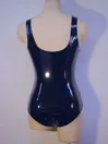 Latex Catsuit Sleeveless Lady Rubber Fetish Bodysuit Rubber Wet Look Swimwear without Zip Handmade