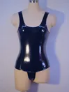 Latex Catsuit Sleeveless Lady Rubber Fetish Bodysuit Rubber Wet Look Swimwear without Zip Handmade