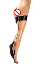Natural Latex Clothing Women Sexy Latex Socks Unisex Rubber Latex Long Stockings with Bow