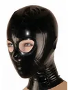Latex Hood Mask Costumes Red Latex Mask Fetish Eyes Open Nose Holes for Adults Rubber Hoods Handmade